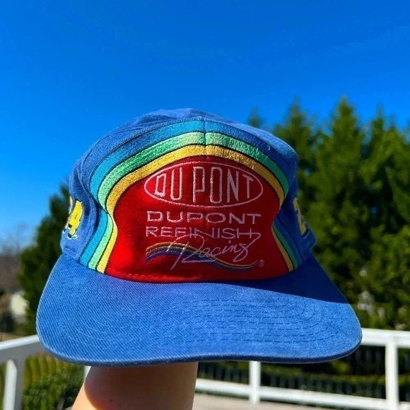 Vintage Dupont Refinish Racing Jeff Gordon Snapback Hat Nutmeg Racing